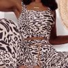 Clothing Rebellious Fashion | Leopard Print Crop Top And Wide Leg Trouser Co-Ord - Talyn