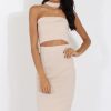 Clothing Rebellious Fashion | Nude Bandeau Choker Cut Out Dress -- Primrose