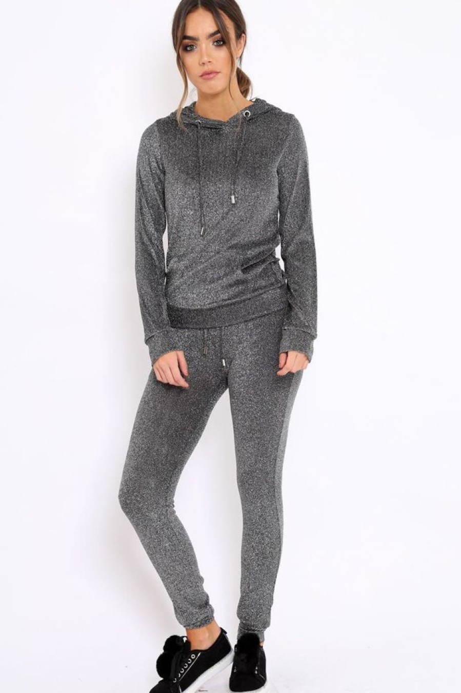 Clothing Rebellious Fashion | Silver Metallic Tracksuit - Sinead