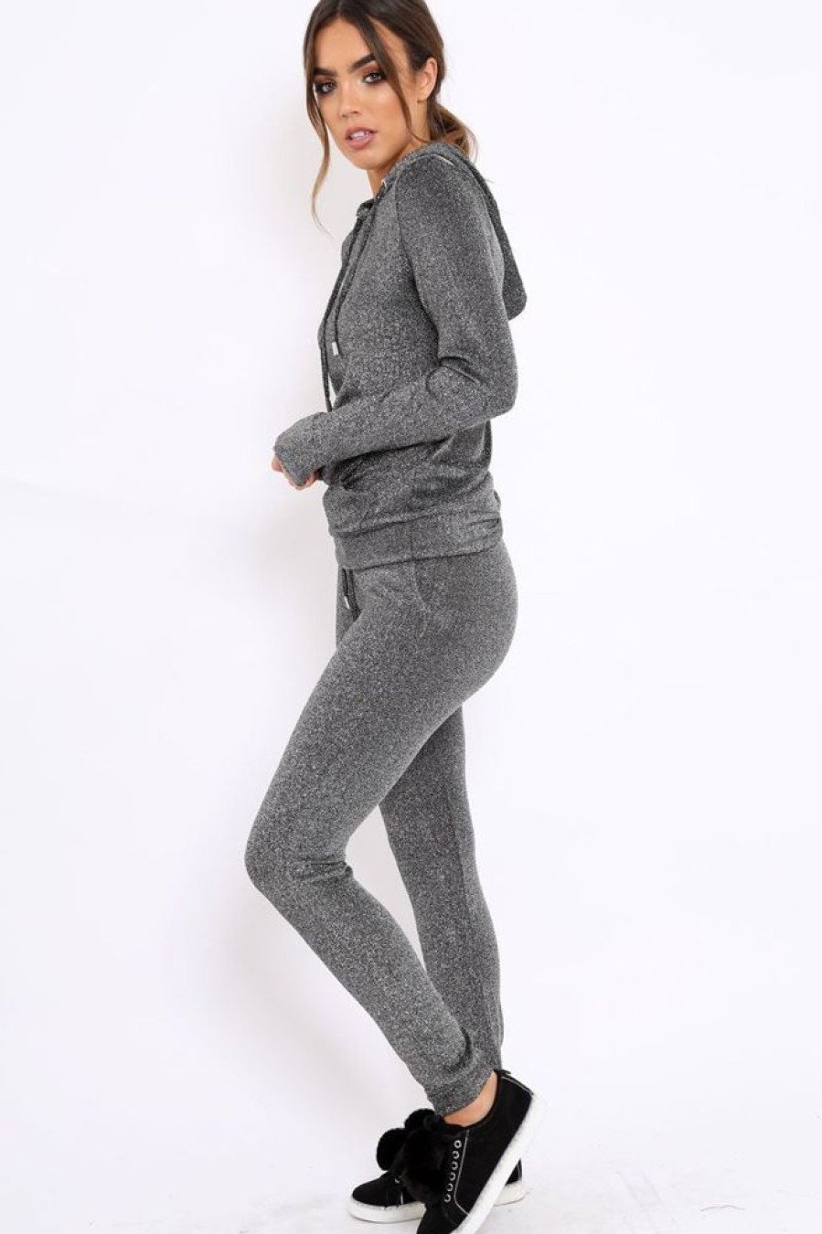 Clothing Rebellious Fashion | Silver Metallic Tracksuit - Sinead