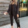 Clothing Rebellious Fashion | Black Tailored Blazer And Trouser Set - Raea