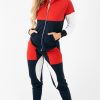 Clothing Rebellious Fashion | Navy Red White Colour Block Tracksuit - Karalynn