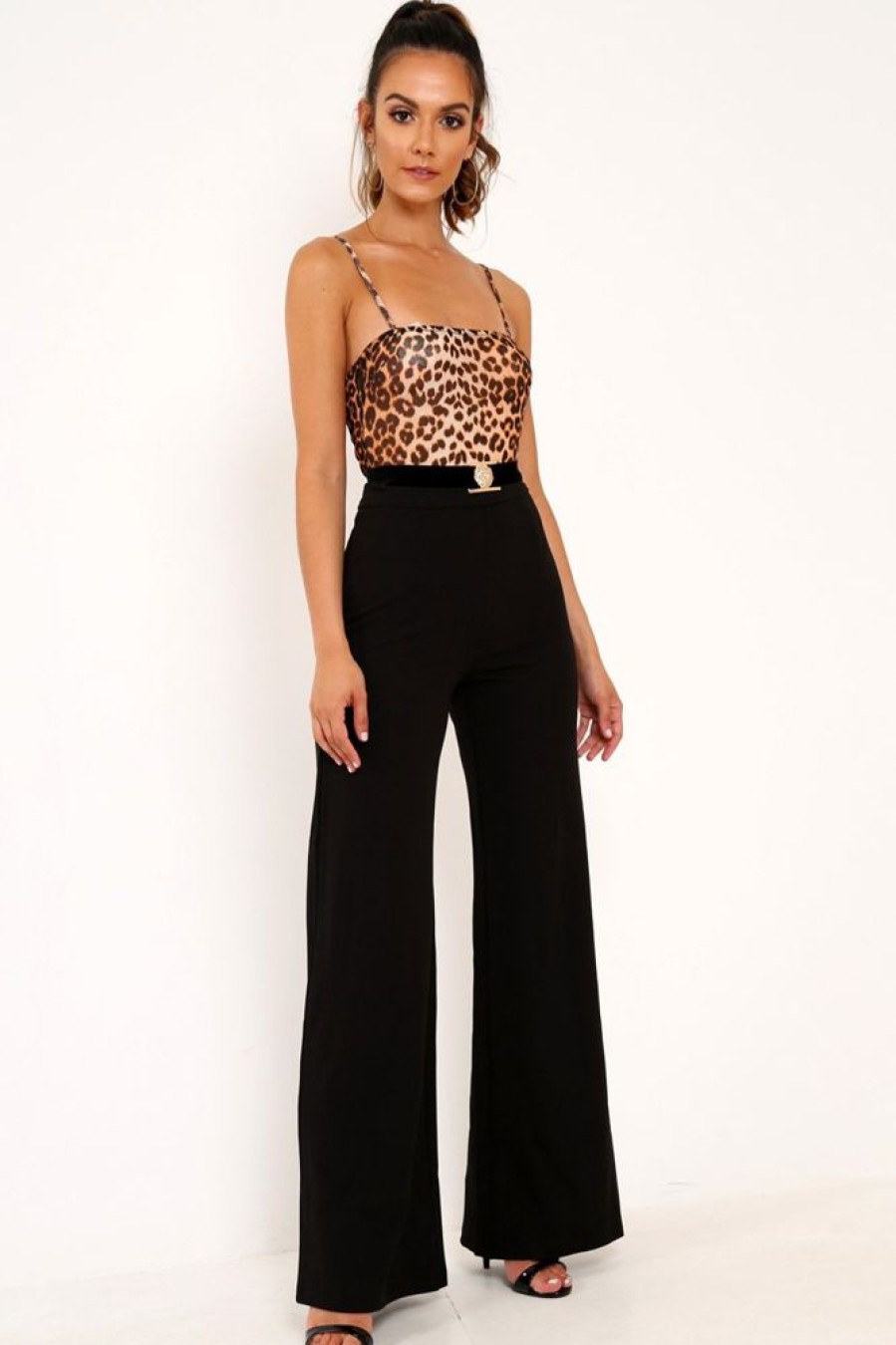 Clothing Rebellious Fashion | Leopard Print Mesh Lion Belted Bodysuit - Lizzie