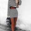 Clothing Rebellious Fashion | Checker Board Print Hooded Crop Top And Skirt Co - Ord - Braelyn