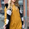 Clothing Rebellious Fashion | Mustard Distressed Detail Sweatshirt Jumper Dress - Ivy