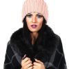 Clothing Rebellious Fashion | Charlie Pink Faux Fur Bobble Hat