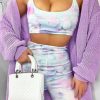 Clothing Rebellious Fashion | Pastel Tie Dye Ombre Crop Top Cycling Shorts Co-Ord - Gillie