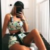 Clothing Rebellious Fashion | Palm Tropical Print Utility Crop Top Shorts Co-Ord - Tala