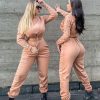 Clothing Rebellious Fashion | Camel Drawstring Waist Jumper And Joggers Co-Ord - Kayla