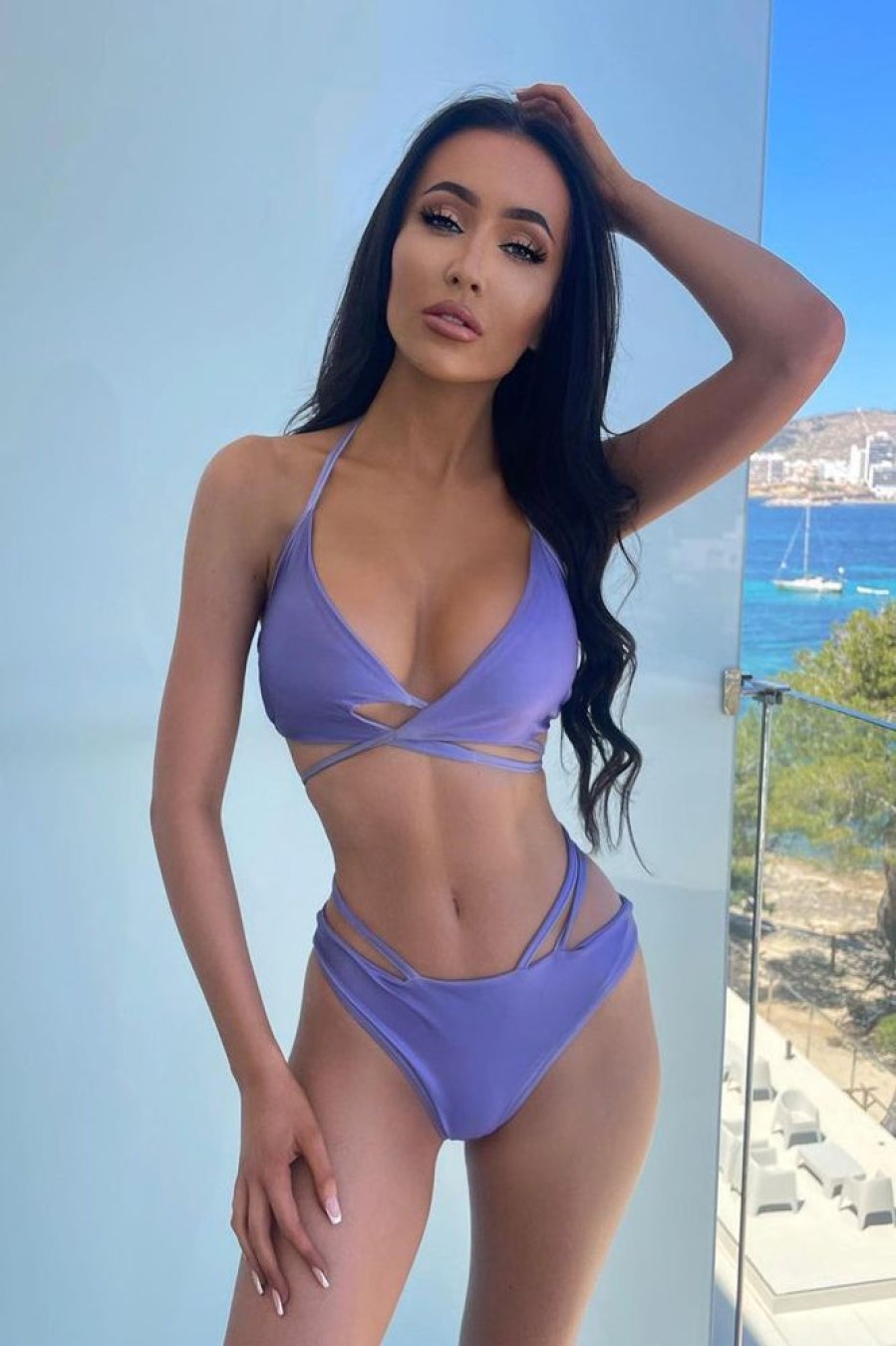 Clothing Rebellious Fashion | Lilac Multi Strap Bikini Set - Rih