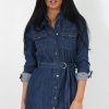 Clothing Rebellious Fashion | Indigo Denim Day Dress-Ami