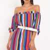 Clothing Rebellious Fashion | Multi Stripe Bardot Shift Dress - Lyrika