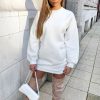 Clothing Rebellious Fashion | White Front Pocket Sweatshirt Mini Dress - Niamh