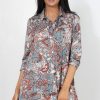 Clothing Rebellious Fashion | Fiji Paisley Print Shirt Dress