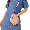 Clothing Rebellious Fashion | Denim Plunge Short Sleeve Mini Shift Dress - Valeda