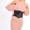 Clothing Rebellious Fashion | Rose Lace Up Corset Belt Dress - Shlya