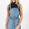 Clothing Rebellious Fashion | Mid Blue Dungarees Dress - Sunni