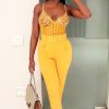 Clothing Rebellious Fashion | Mustard Lace Cup Stripe Bodice Bodysuit - Paislea