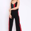 Clothing Rebellious Fashion | Black With Khaki And Red Stripe Co-Ord Set - Anora