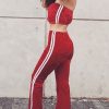 Clothing Rebellious Fashion | Red Velvet Boobtube And Trouser Set - Shayla