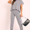 Clothing Rebellious Fashion | Black White Houndstooth Top Trouser Co-Ord - Aariona