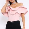 Clothing Rebellious Fashion | Rose Bardot Extreme Frill Bodysuit - Diandra