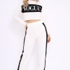 Clothing Rebellious Fashion | White Vogue Slogan Tracksuit - Neyla