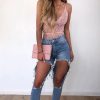 Clothing Rebellious Fashion | Pink Lace Plunge Bodysuit - Paola