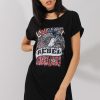 Clothing Rebellious Fashion | Black Rebel Slogan Print T-Shirt Dress - Juan