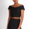 Clothing Rebellious Fashion | Ceanna Black Bandage Cross Front Two Piece