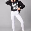 Clothing Rebellious Fashion | White Rib Knit High Waisted Leggings - Ren