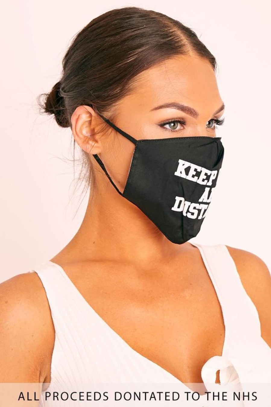 Accessories Rebellious Fashion | Keep Calm And Distance Slogan Face Mask - Carole