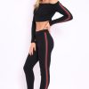 Clothing Rebellious Fashion | Black Stripe Ribbed Knit Co-Ord - Luna