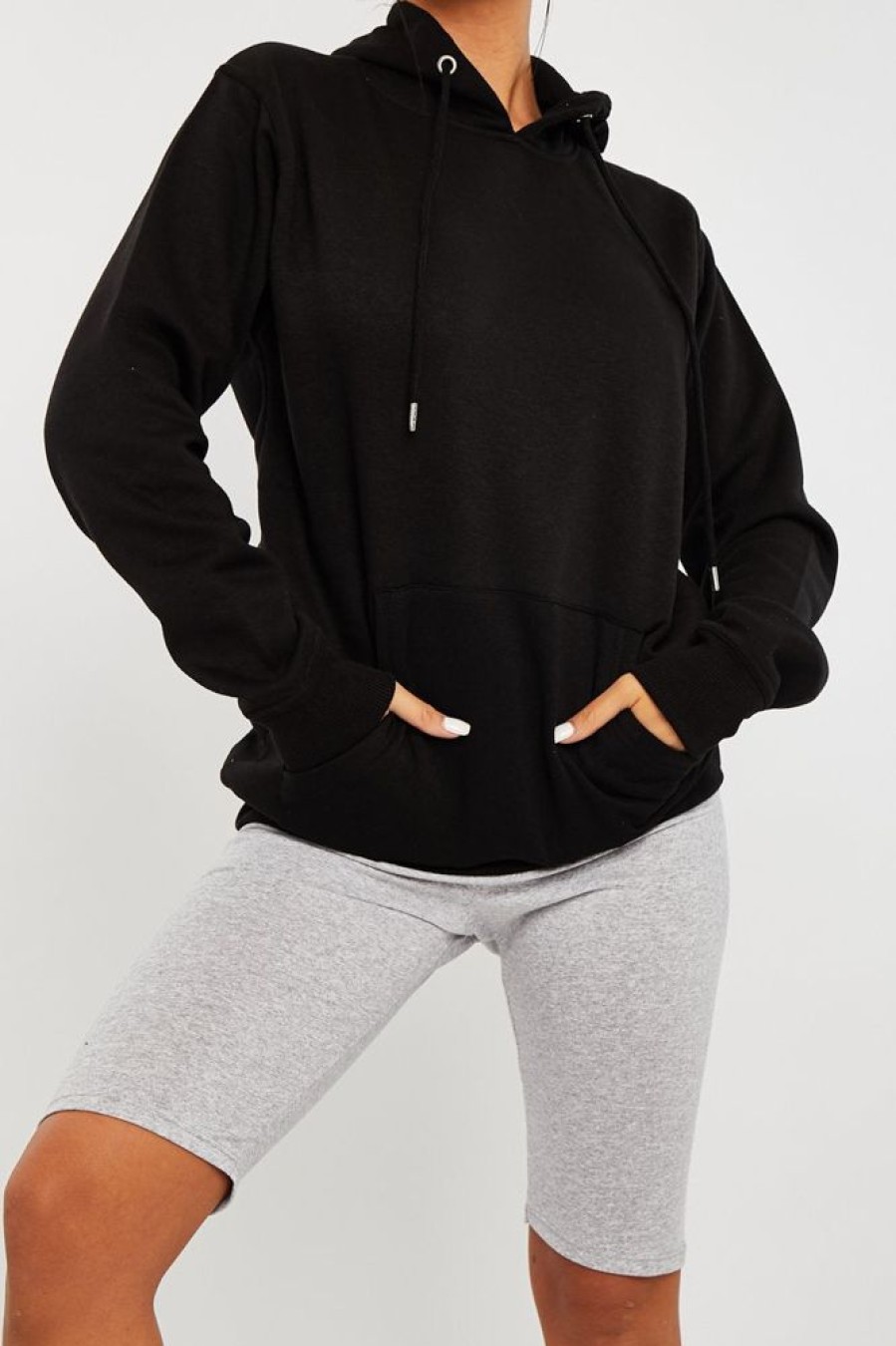 Clothing Rebellious Fashion | Black Soft Fleece Hoodie - Maia