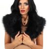 Clothing Rebellious Fashion | Fiona Black Faux Fur Collar