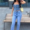 Clothing Rebellious Fashion | Mid Blue High Waist Mom Jeans - Alma