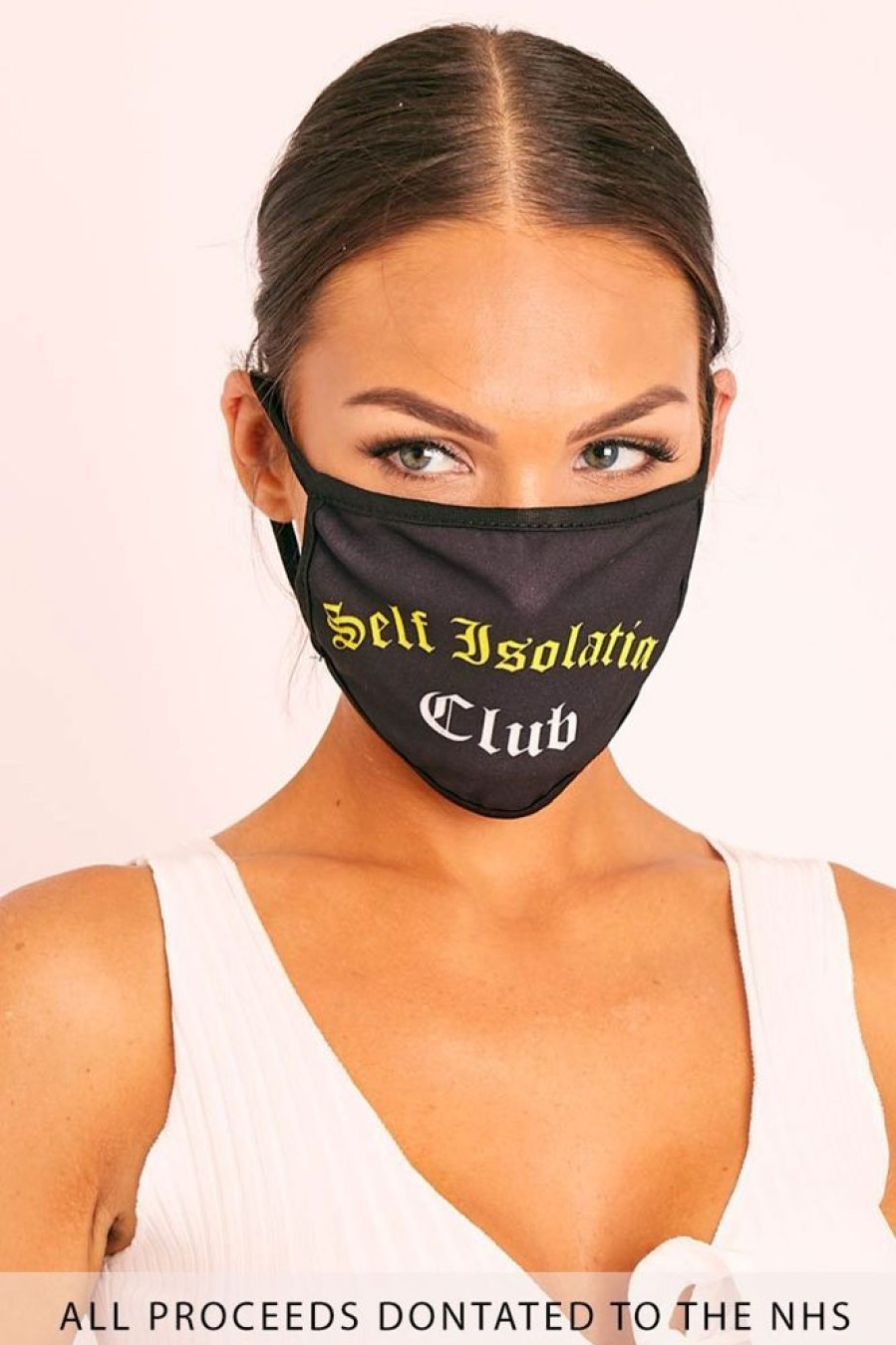 Accessories Rebellious Fashion | Self Isolation Club Slogan Face Mask - Nickie