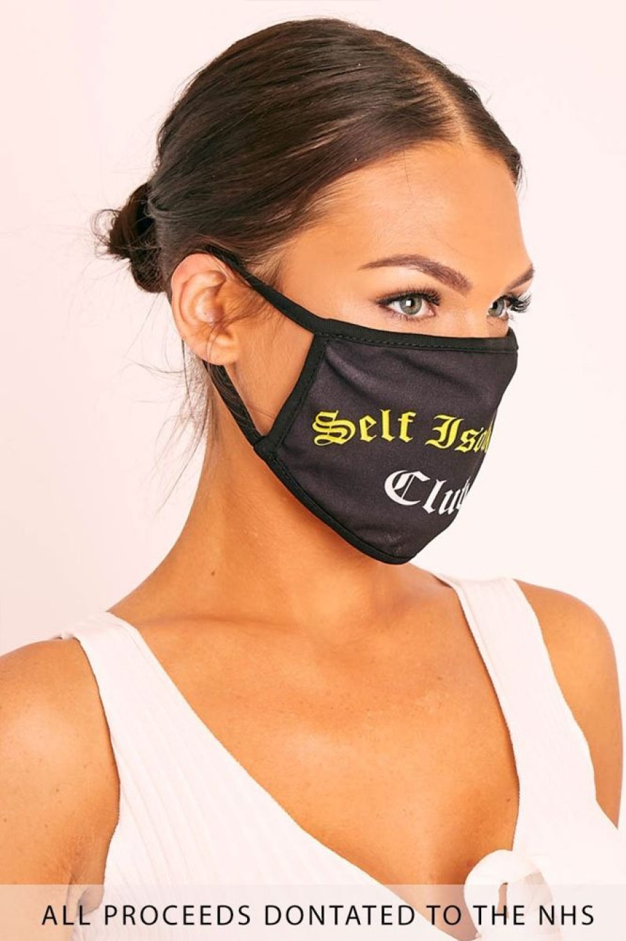 Accessories Rebellious Fashion | Self Isolation Club Slogan Face Mask - Nickie