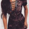 Clothing Rebellious Fashion | Tie Dye Lace Up Dress - Abby