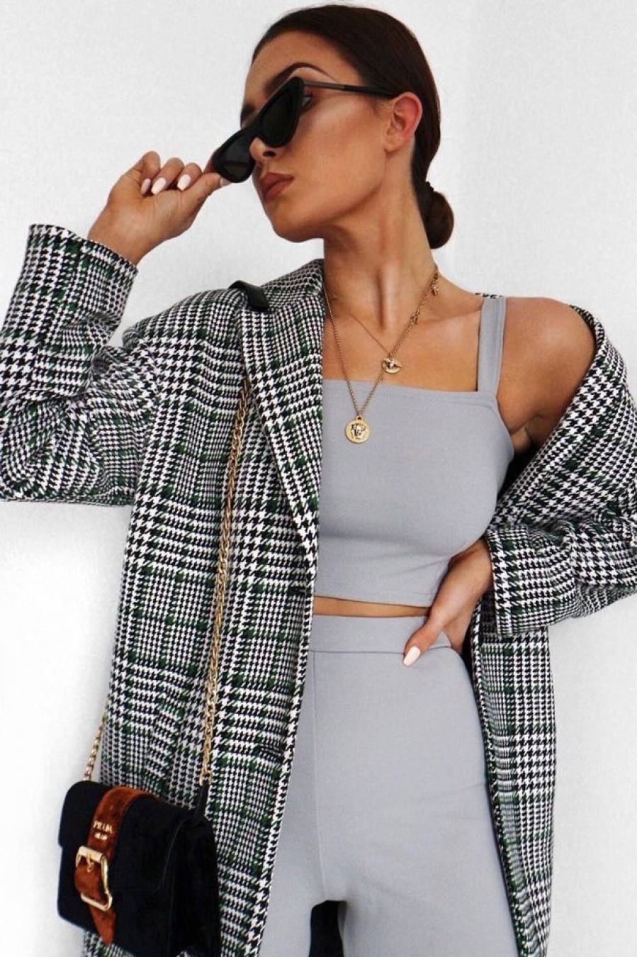 Clothing Rebellious Fashion | Grey Crop Top And Trousers Co-Ord Set - Kimmy