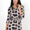 Clothing Rebellious Fashion | Hanah Aztec Navy Shirt Dress