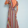 Clothing Rebellious Fashion | Multi Colour Plunge Wrap Belted Maxi Dress - Carri