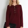 Clothing Rebellious Fashion | Elle Wine Lace Up Dress