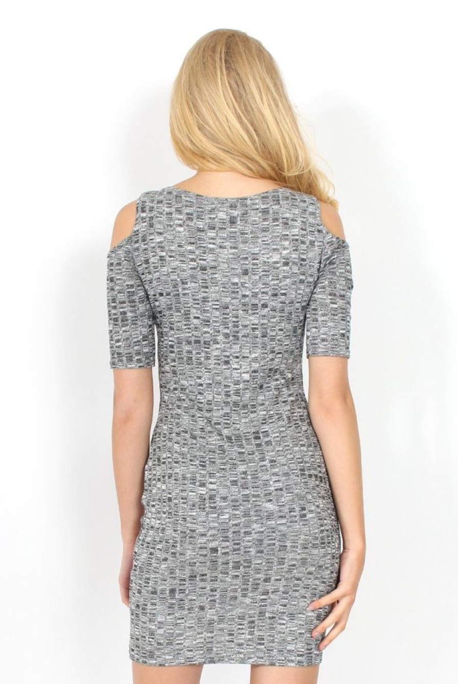 Clothing Rebellious Fashion | Suzie Grey Tie Up Cut Out Shoulder Dress