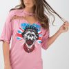 Clothing Rebellious Fashion | Pink Anarchy Cut Out Pin Detail T-Shirt Dress - Lollie