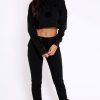 Clothing Rebellious Fashion | Black Pom Pom Loungewear Set - Sacha