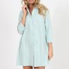 Clothing Rebellious Fashion | Mint Button Front Shirt Dress - Mina