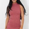 Clothing Rebellious Fashion | Coral Ribbed Dress-Livia