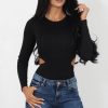 Clothing Rebellious Fashion | Diya Black Cut Out Bodysuit