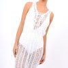 Clothing Rebellious Fashion | White Knit Maxi Dress - Leyla